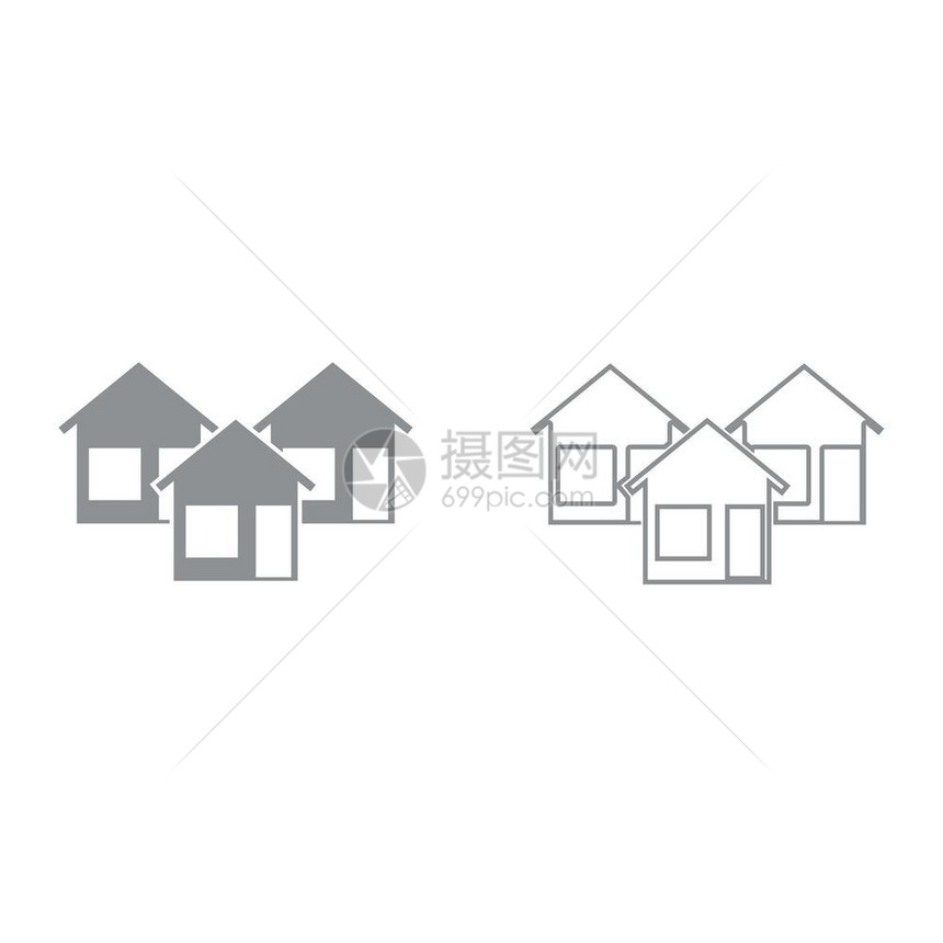 三个房子图标图片
