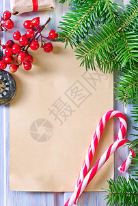 圣诞节背景框架糖果和装饰图片