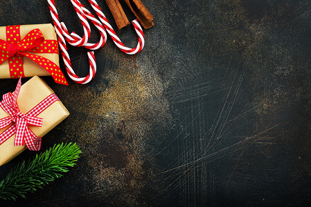 茴香树圣诞节背景在桌子上的装饰股票照片背景