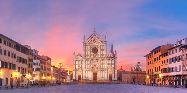 圣克罗斯教堂欧洲的黎明高清图片