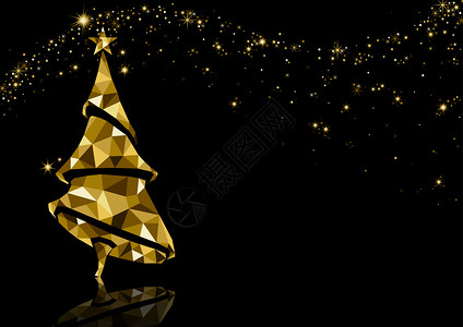 金三角圣诞树背景图片