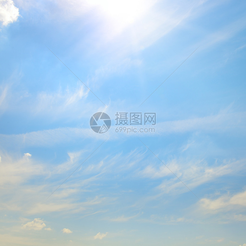 蓝天阳光明媚堂背景白云图片
