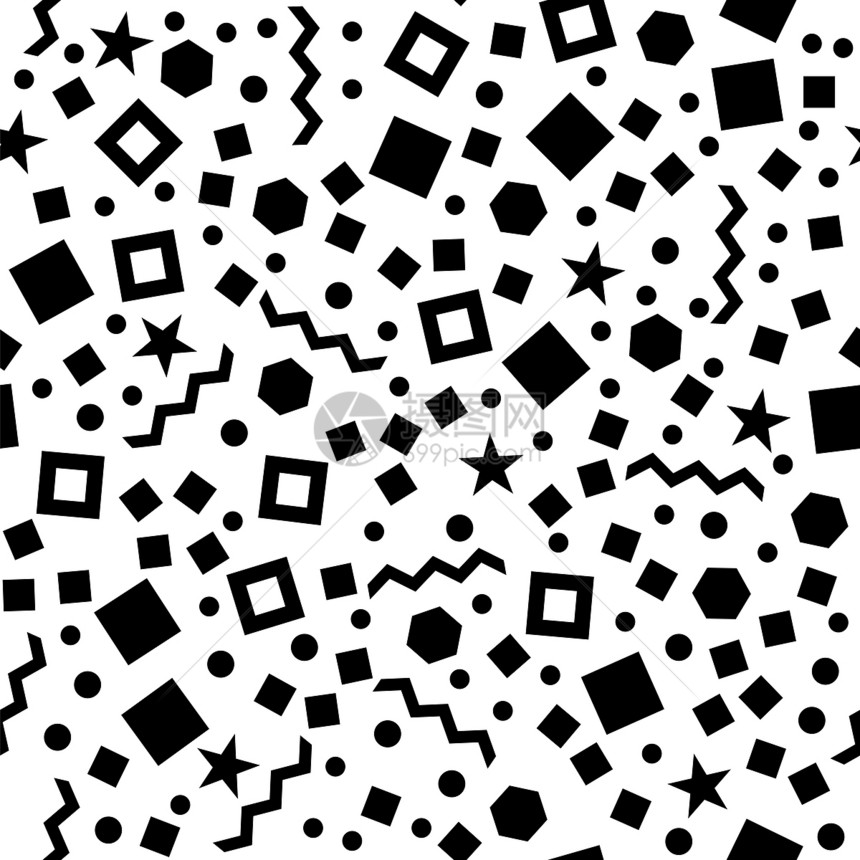 白色背景上的黑几何无缝模式黑色背景上的几何无缝模式图片