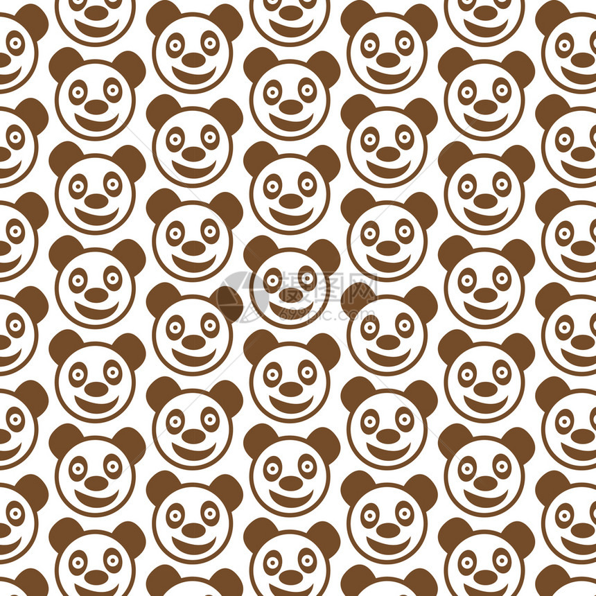 背景模式可爱熊猫情绪图标图片