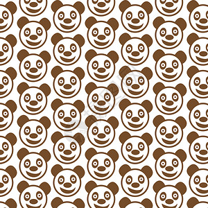 背景模式可爱熊猫情绪图标图片