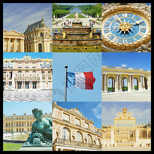 巴黎凡尔赛宫照片拼贴图片