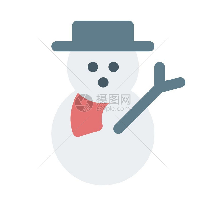 带围巾的雪人图片