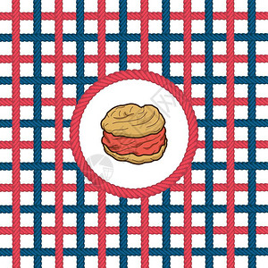 奶油糕点薄纱绳子矢量奶油糕点薄饼花边矢量的艺术背景图片