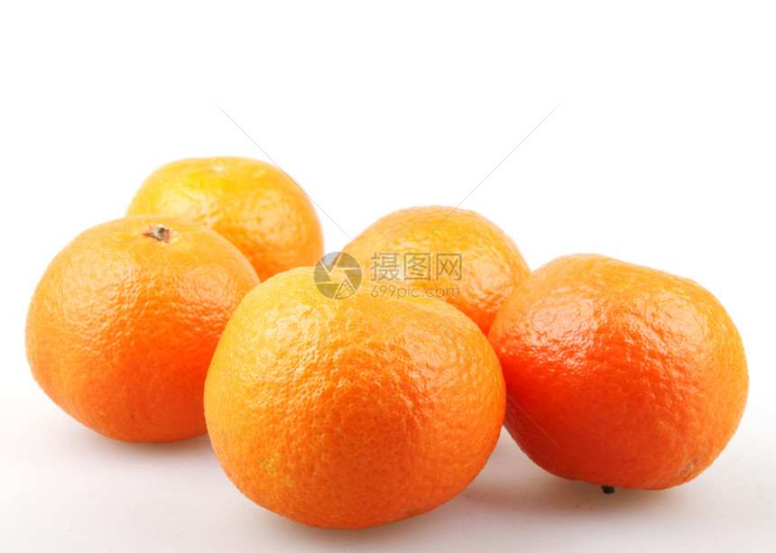 白色背景的新鲜橘子水果图片