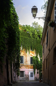 意大利罗马Trastevere旧街道景象图片