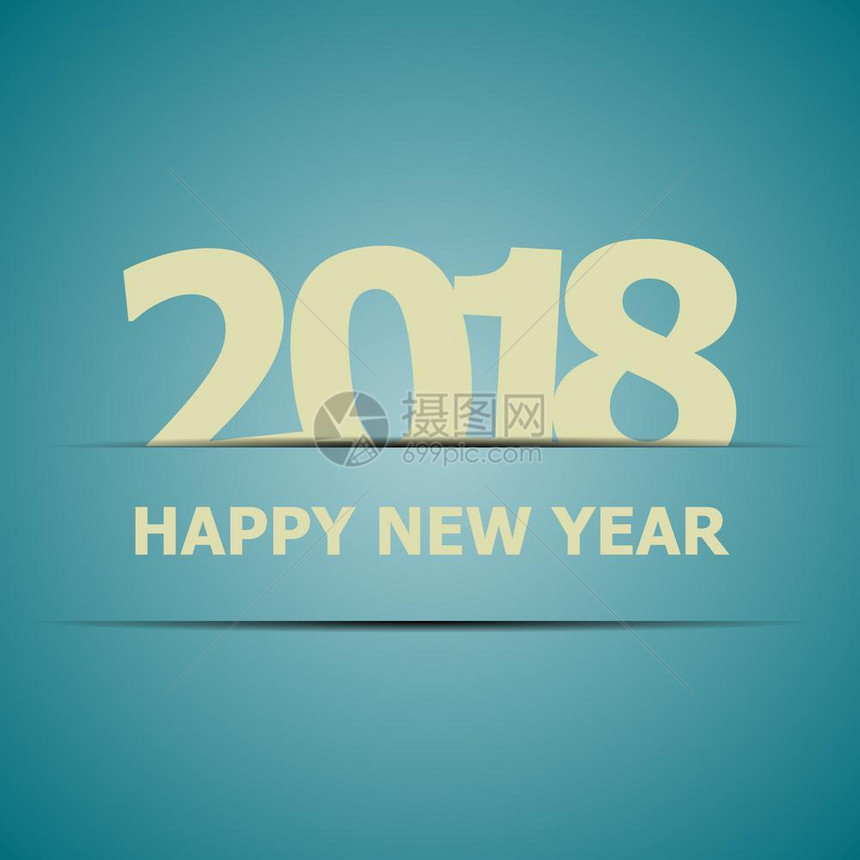 2018年关于蓝背景种群矢量的新年快乐图片