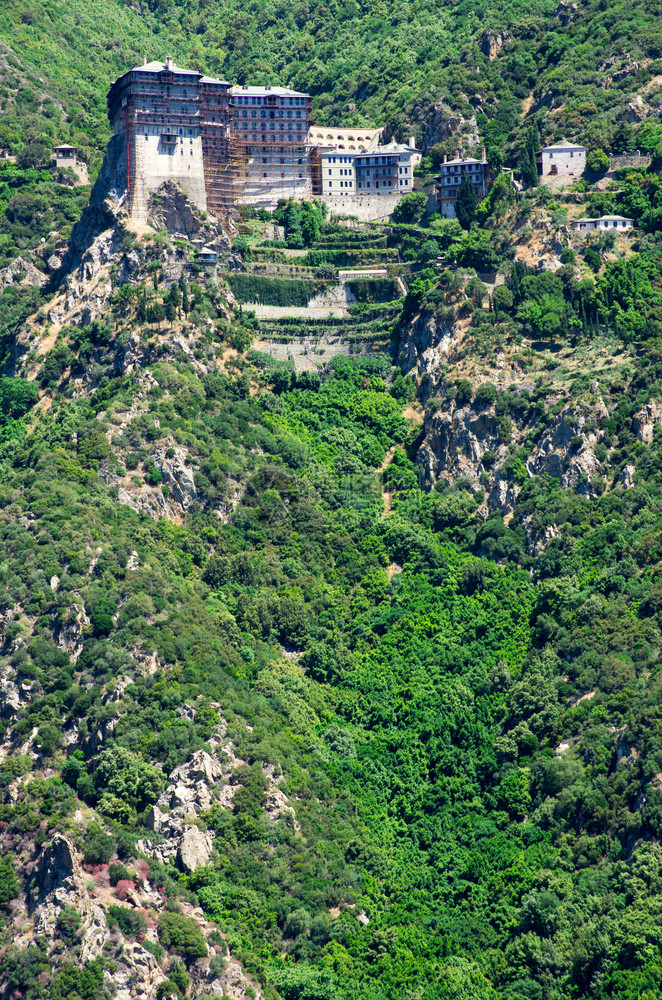 Simonopetra修道院Athos半岛Athos山Chalkidiki希腊图片