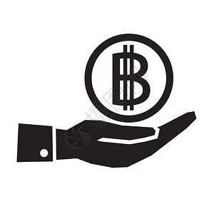 钱的图标Bittcoin图标设计背景