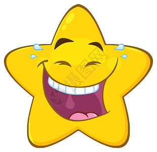 黄星卡通Emoji笑脸字符快乐背景图片