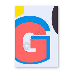 字母G海报杂志印刷品传单图片
