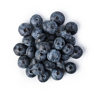 蓝莓白色背景的鲜莓图片