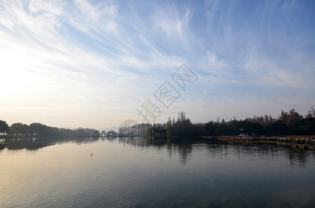 杭州市西湖景观背景图片