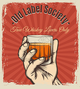 威士忌古代海报威士忌老古代海报复病媒苏格兰人饮酒党绘画标牌图片