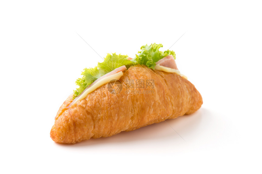 火腿和奶酪克罗桑三明治图片