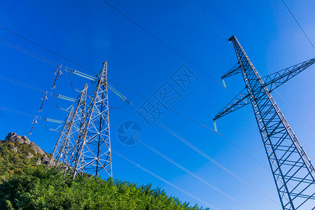 电力塔背景图片