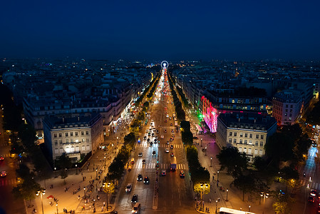 法国巴黎CapensElysees大道法国上方巴黎图片