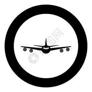 黑色圆圈飞机矢量设计元素背景图片