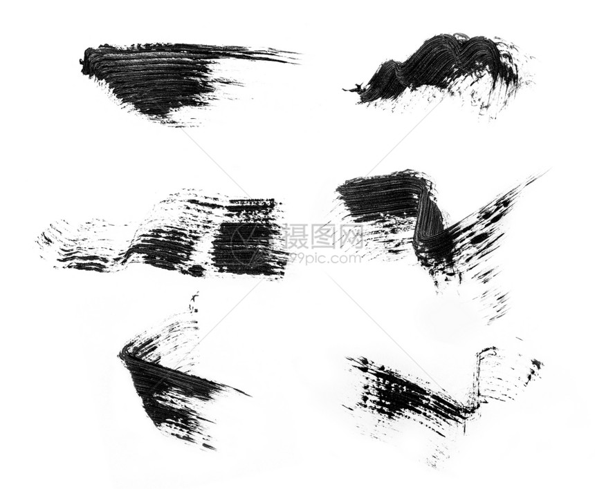 白色背景孤立的黑马斯卡拉图片