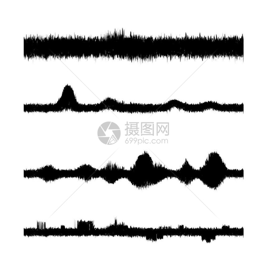 黑声波设置平准屏幕音乐振动图无线电波振动图声震设置图片