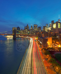 美国纽约市黄昏风景办公室高清图片素材