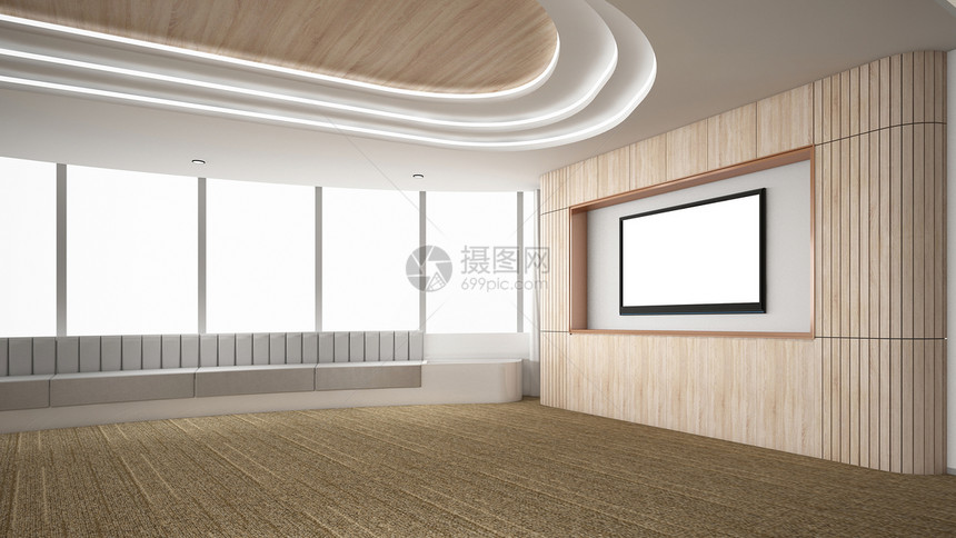 现代空室3D转换内部设计模拟插图现代空室模拟插图图片