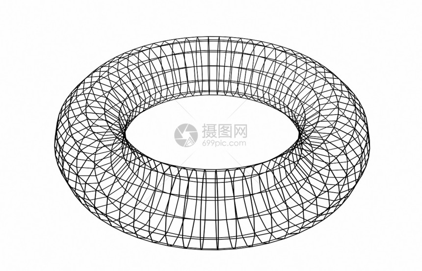 抽象几何形状白柱上孤立的无线框架对象抽几何形状白柱上孤立的无线框架对象白色背景上孤立的无线框架对象图鲁斯3d插图抽象几何形状图鲁图片