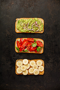 食用清洁健康饮食减肥品概念健康三明治图片