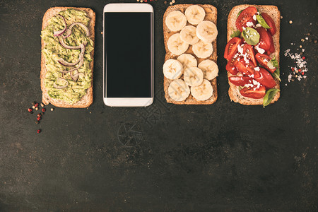 食用清洁健康饮食减肥品概念健康三明治图片
