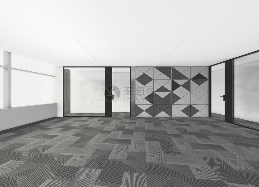 现代空室3D转换内部设计模拟插图现代空室模拟插图图片