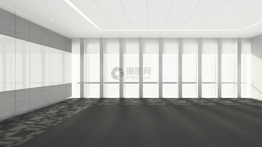 办公室司有窗户的空房间3d使室内空房间变成3d使办公室司有窗户的空房间变成室内3d使设计变成模拟插图办公室司有窗户的空房间模拟插图片