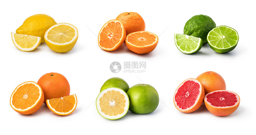 白本上孤立的成熟柠檬水果柑橘类图片