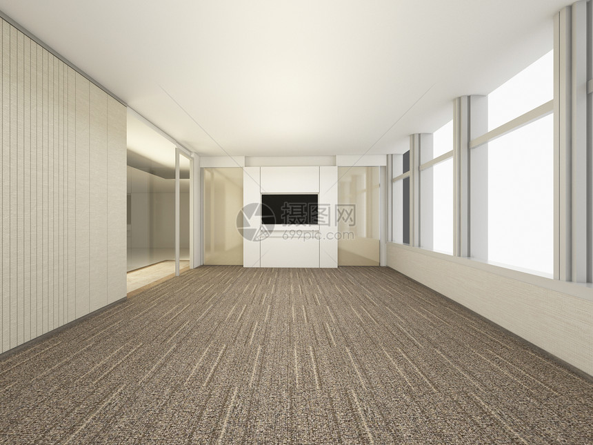 豪华白色空厅3DD招标会议室内陆豪华白色空厅内部设计插图图片