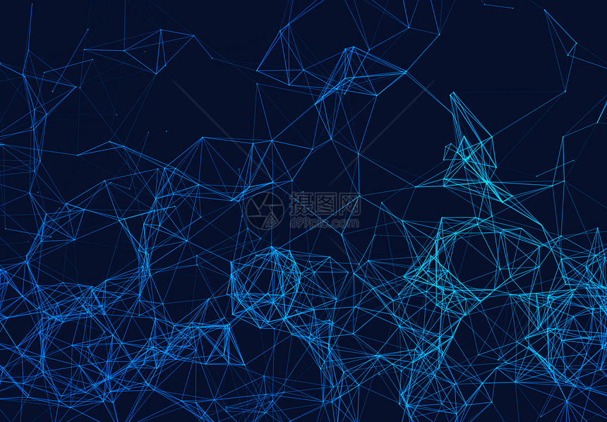 黑色的蓝网络连接线未来的背景面技术概念的未来背景抽象图解黑色的蓝网络连接线技术概念的未来背景抽象图解图片