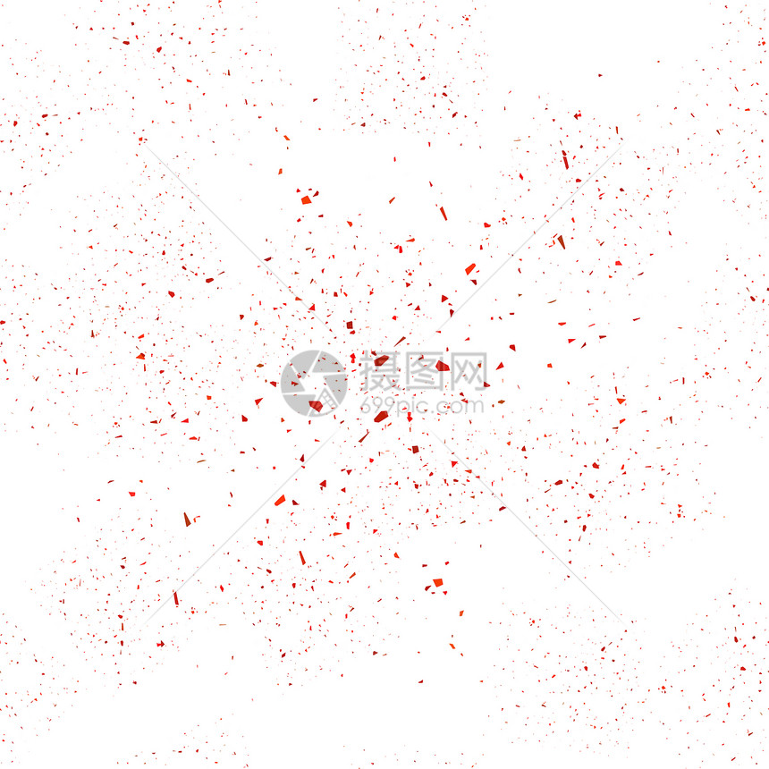红无缝模式一组粒子在白背景上孤立的图片