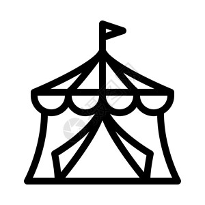 马戏团房子马戏团帐篷插画