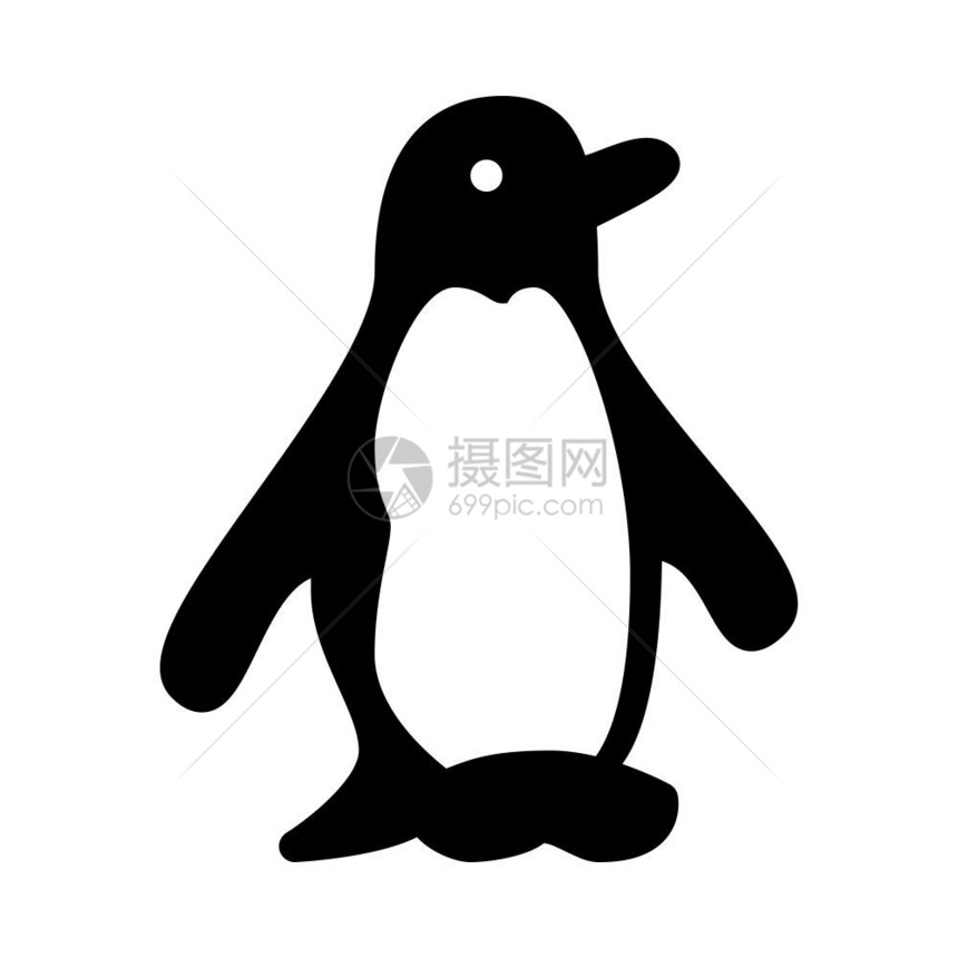 黑白企鹅图片