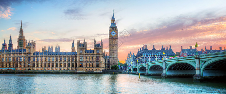 库利希伦敦英国全景大本在美丽的日落时泰晤士河的威斯敏特宫伦敦英国全景日落时在泰晤士河的威斯敏特宫大本背景