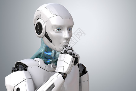 思考机器人包括了3D插图思考机器人图片