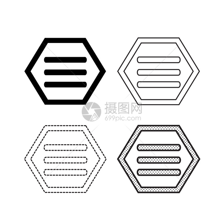 菜单图标矢量图片