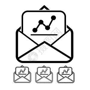 图标地址电子邮件和图标矢量背景