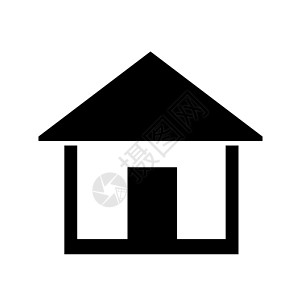 房子建筑图标home图标简单符号背景