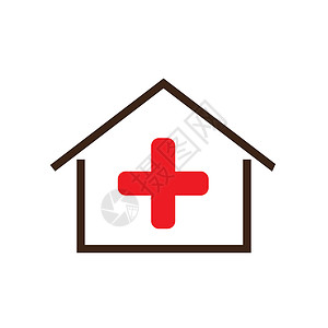 红十字会标志home图标简单符号背景