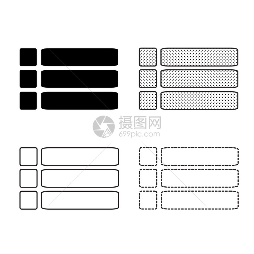 菜单图标矢量图片