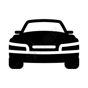 白色背景黑色运动汽车矢量图图片