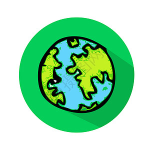 宇宙卡通世界卡通地球图标设计背景